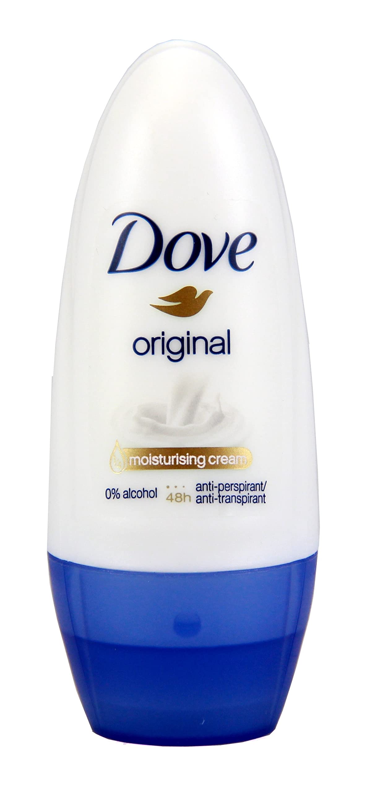 Dove Antitranspirante Original en botella, protección de 48 horas para la comodidad diaria.