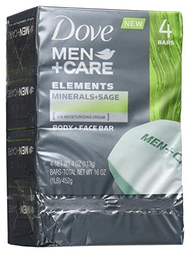 Dove barra minerales y salvia, barra-minerals-salvia, limpieza suave para rostro y cuerpo con frescura renovadora