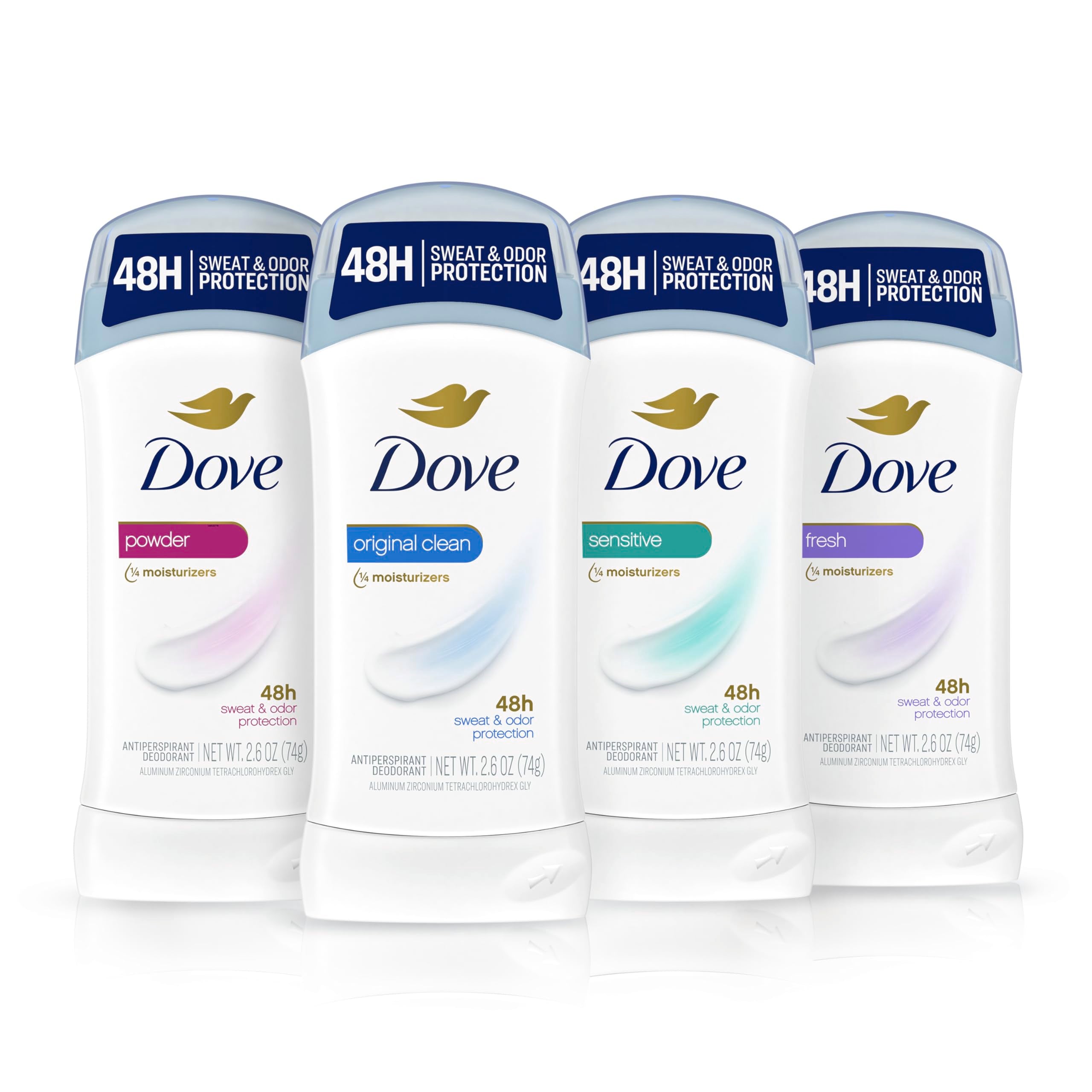 Dove Barra desodorante para mujer sensible con protección 24h