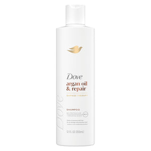 Champú Dove con Argán y Reparación en botella, cabello suave