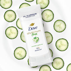 Dove Desodorante sin alcohol, fórmula suave para axilas tras el afeitado.