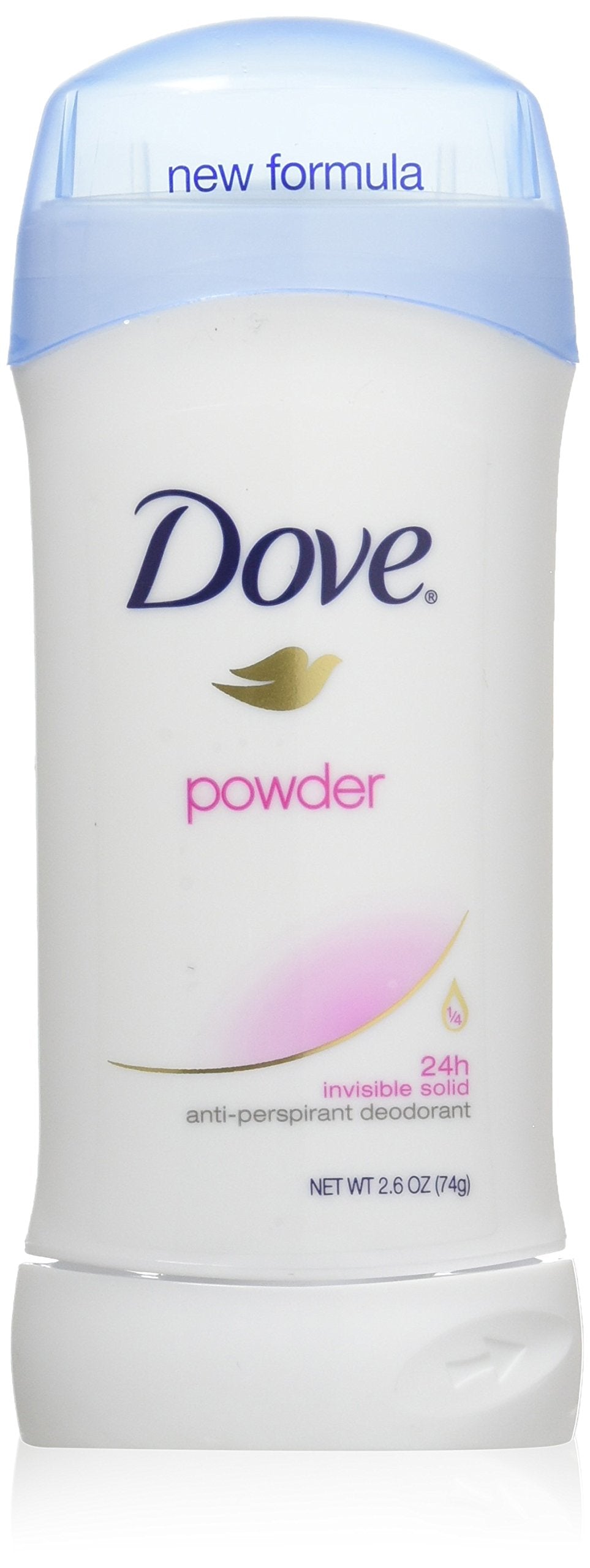 Dove Desodorante Invisible en Barra, frente del empaque, protección 24 horas.