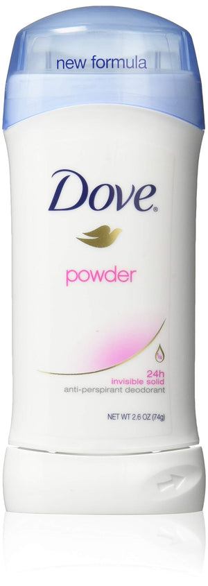 Dove Desodorante Invisible Powder en barra para axilas sin residuos visibles