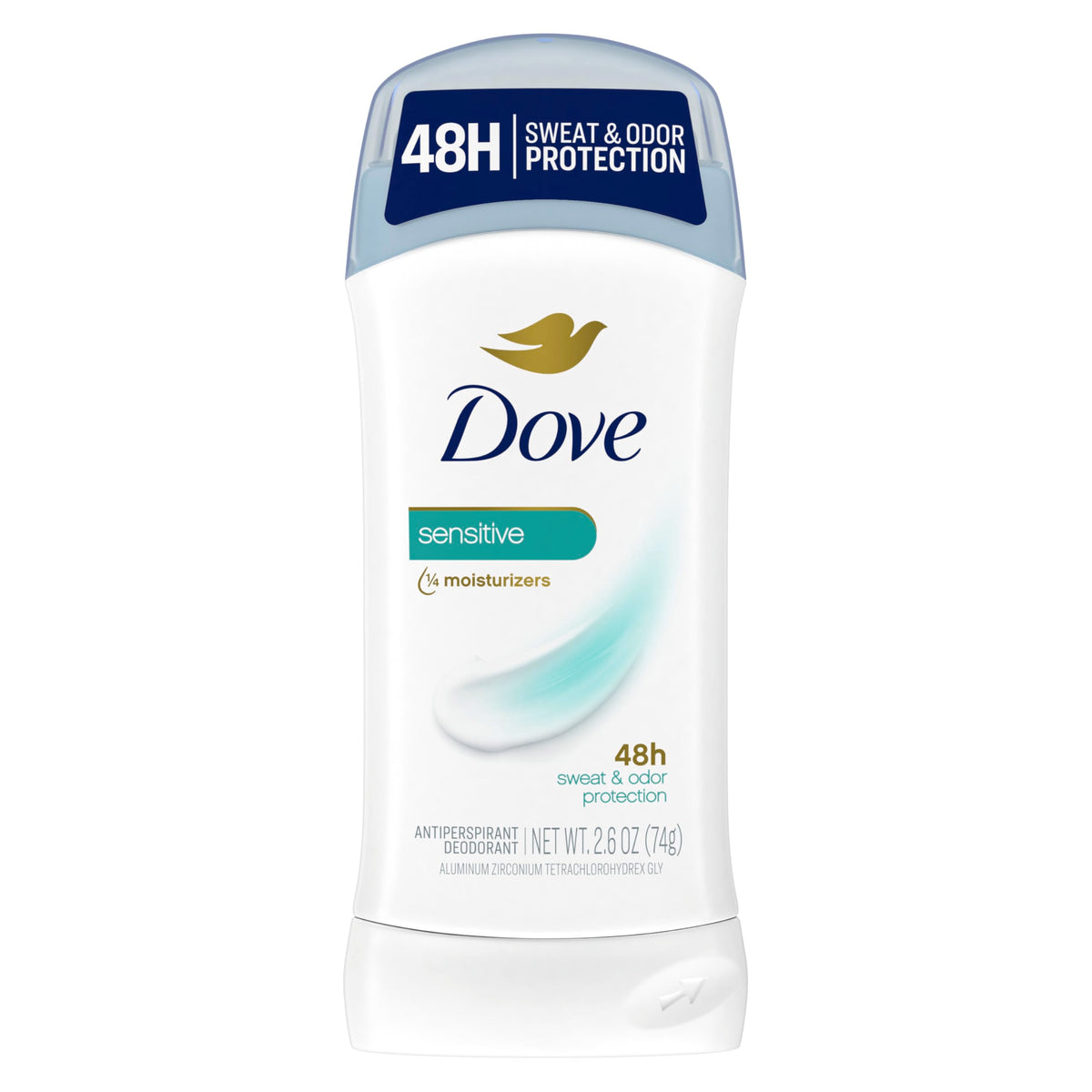 Dove Desodorante Invisible Solid para piel sensible, aplicación suave y rápida