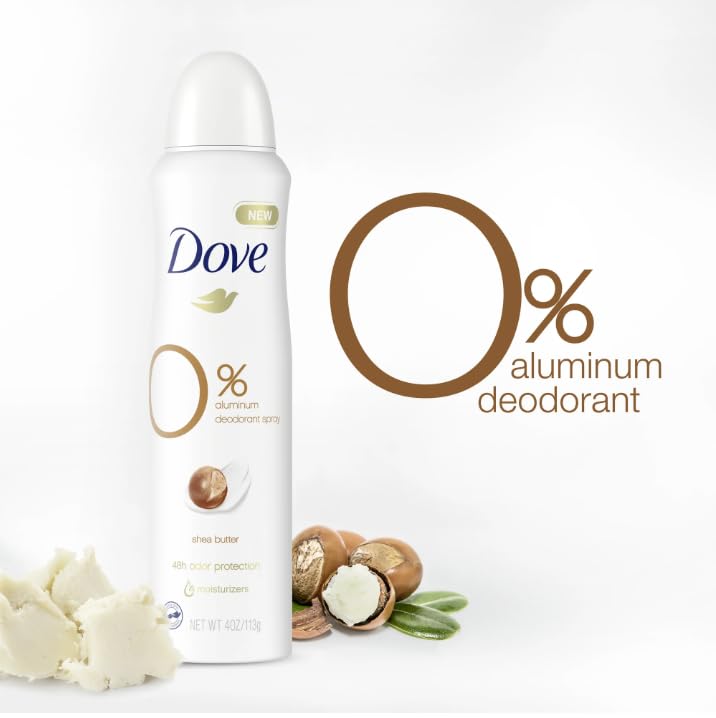 Dove sin aluminio ni parabenos, adecuado para piel sensible.