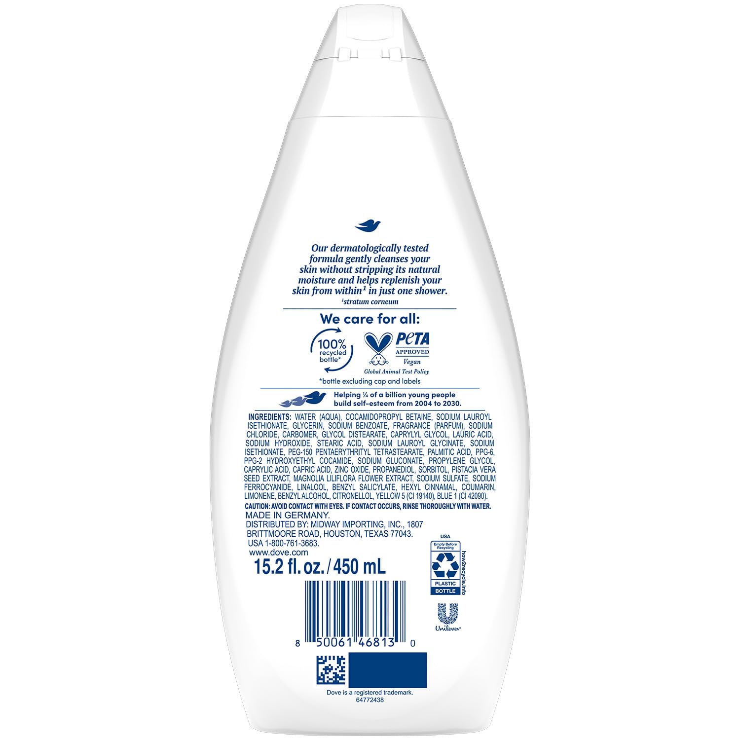 Dove espuma hidratante cremosa para piel suave tras la ducha
