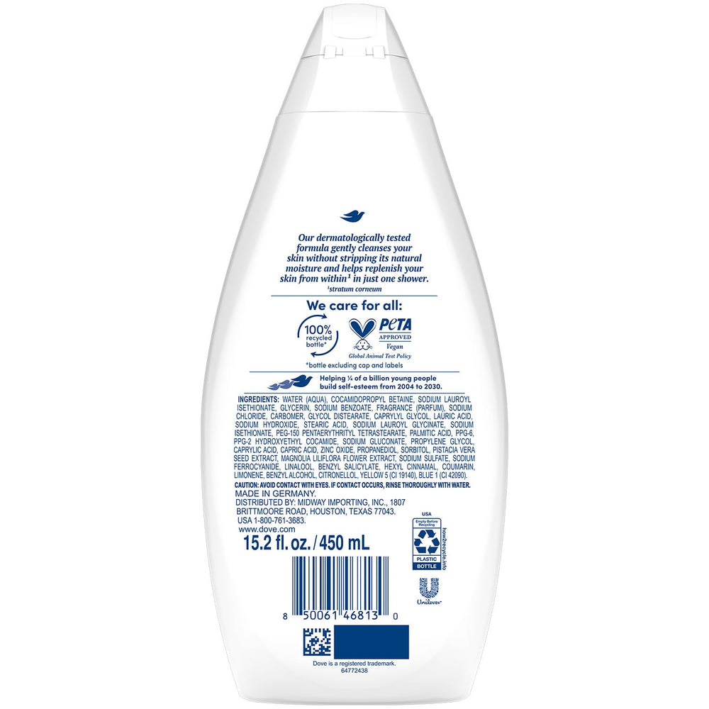 Dove espuma hidratante cremosa para piel suave tras la ducha