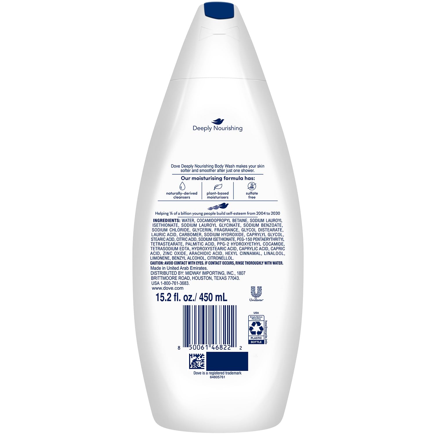 Dove espuma limpiadora suave deja la piel limpia sin resecar.