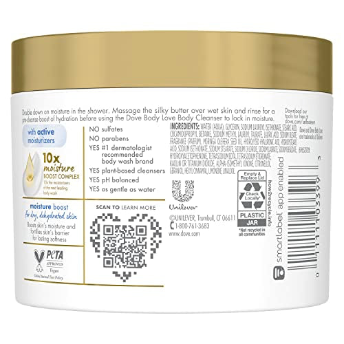 Dove Body Love con ácido hialurónico y moringa para hidratación profunda