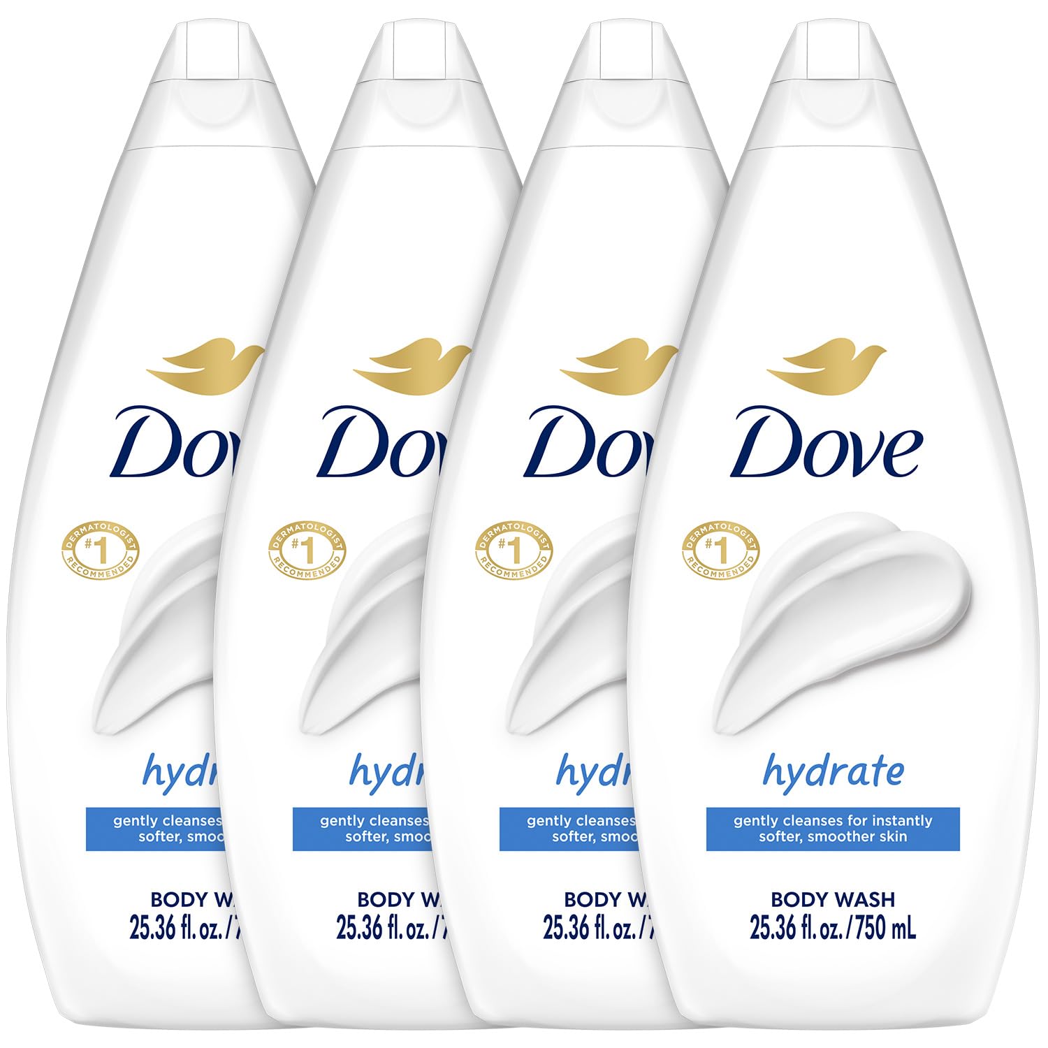 Dove Hidratante Gel de Ducha: botella para una limpieza suave e hidratación diaria.