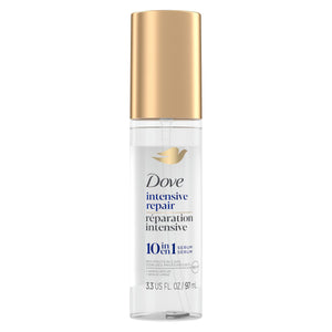 Dove Suero Reparación Intensiva, aplicación suave en puntas dañadas.
