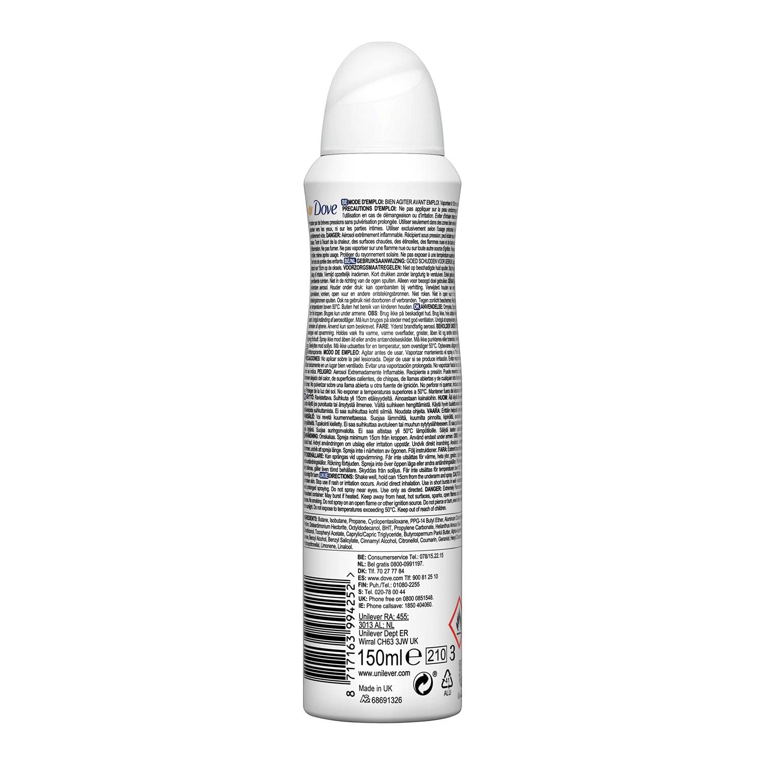 Desodorante Dove Invisible Dry envase compacto para uso diario