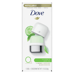 Kit Dove desodorante recargable con estuche de acero inoxidable