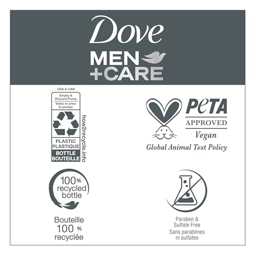 Dove Men+Care 2-en-1 aplicación rápida en cabello mojado.