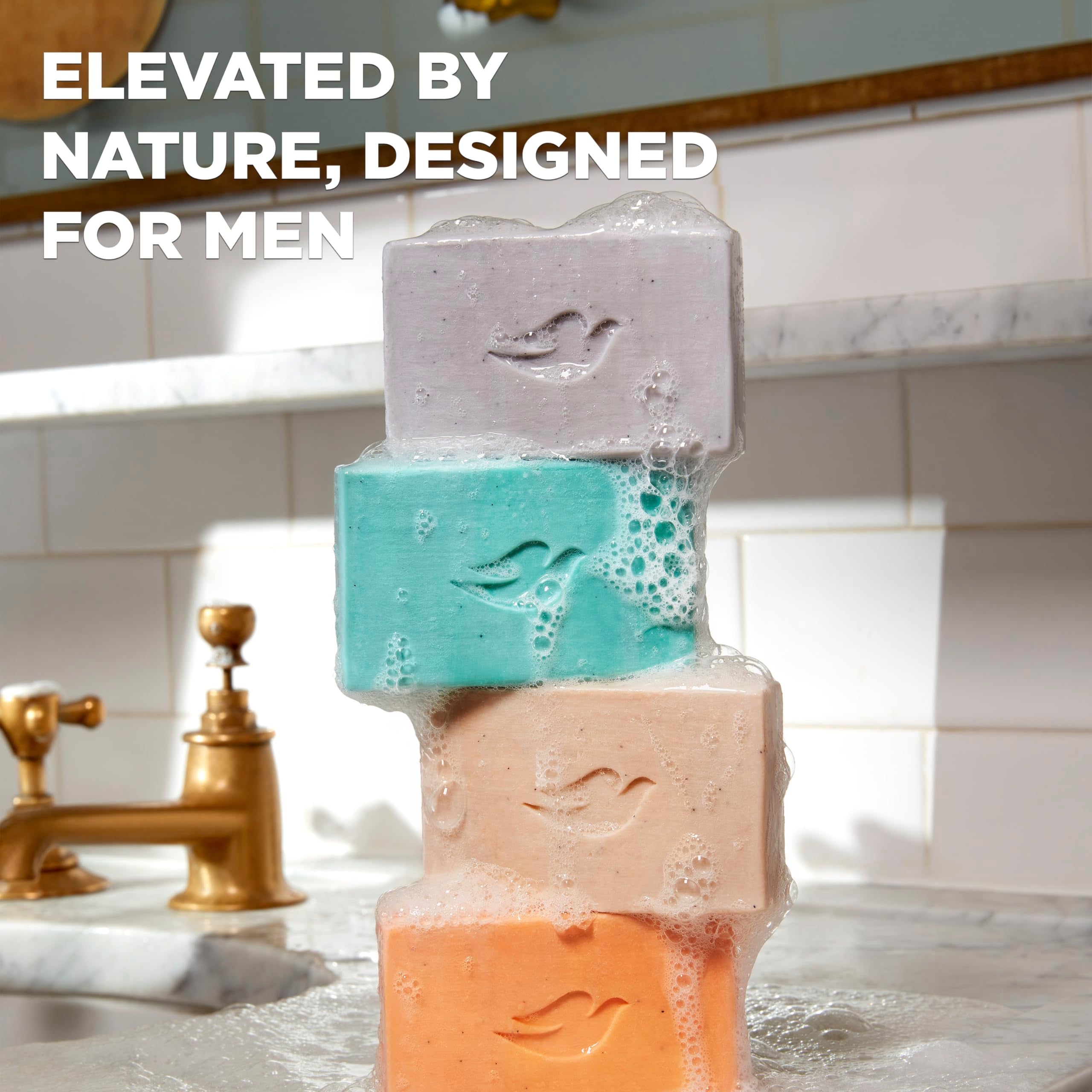 Dove Men+Care cleansing bar for hair use energizes the scalp