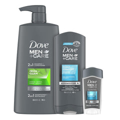 Dove Men+Care gel de ducha Clean Comfort en botella, hidrata la piel suavemente