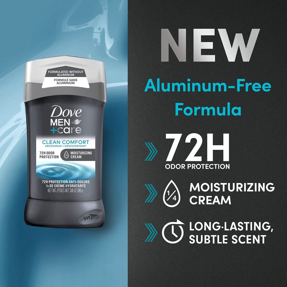 Desodorante Dove Men+Care con crema hidratante cuida la piel.