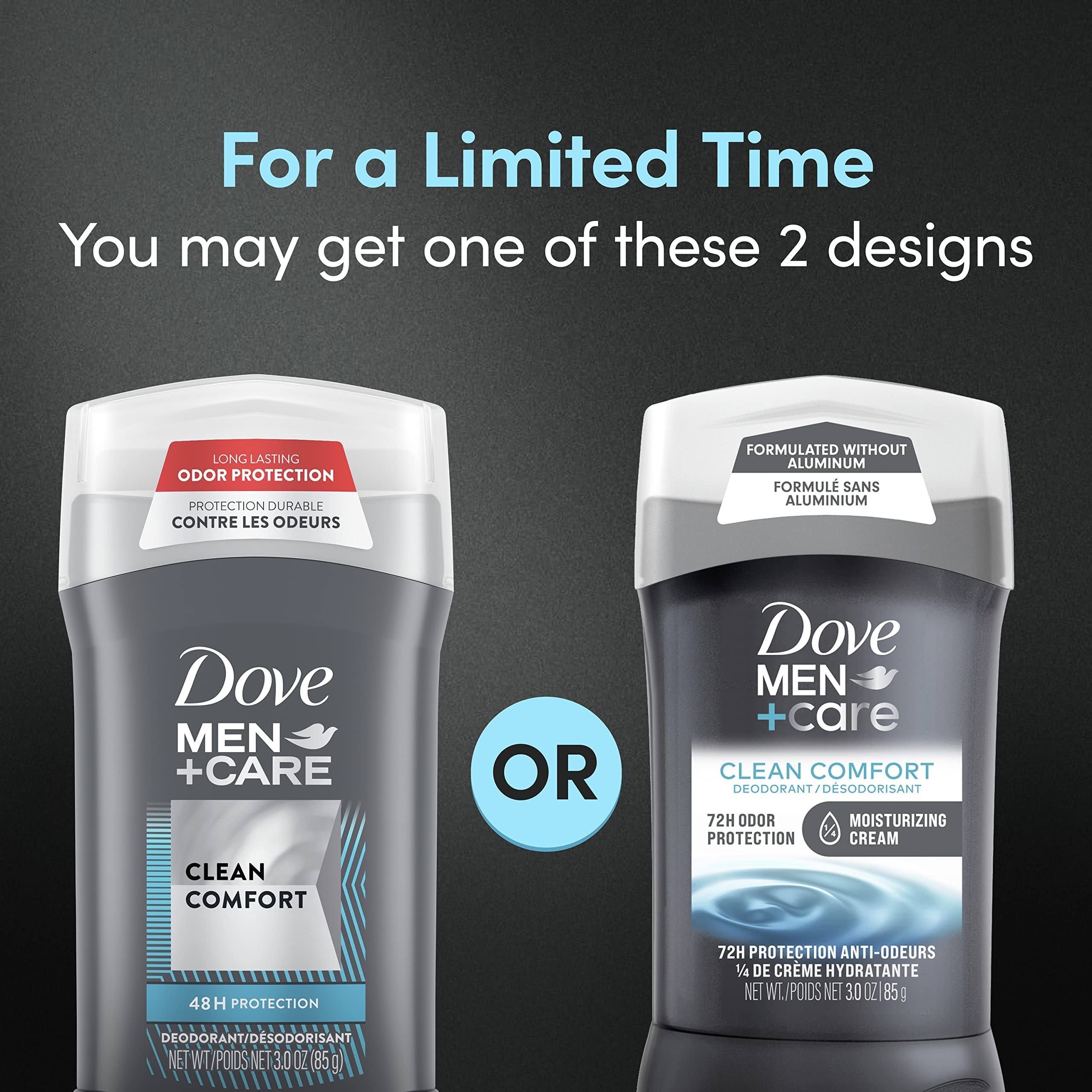 Desodorante Dove Men+Care en stick ultraligero para uso diario.
