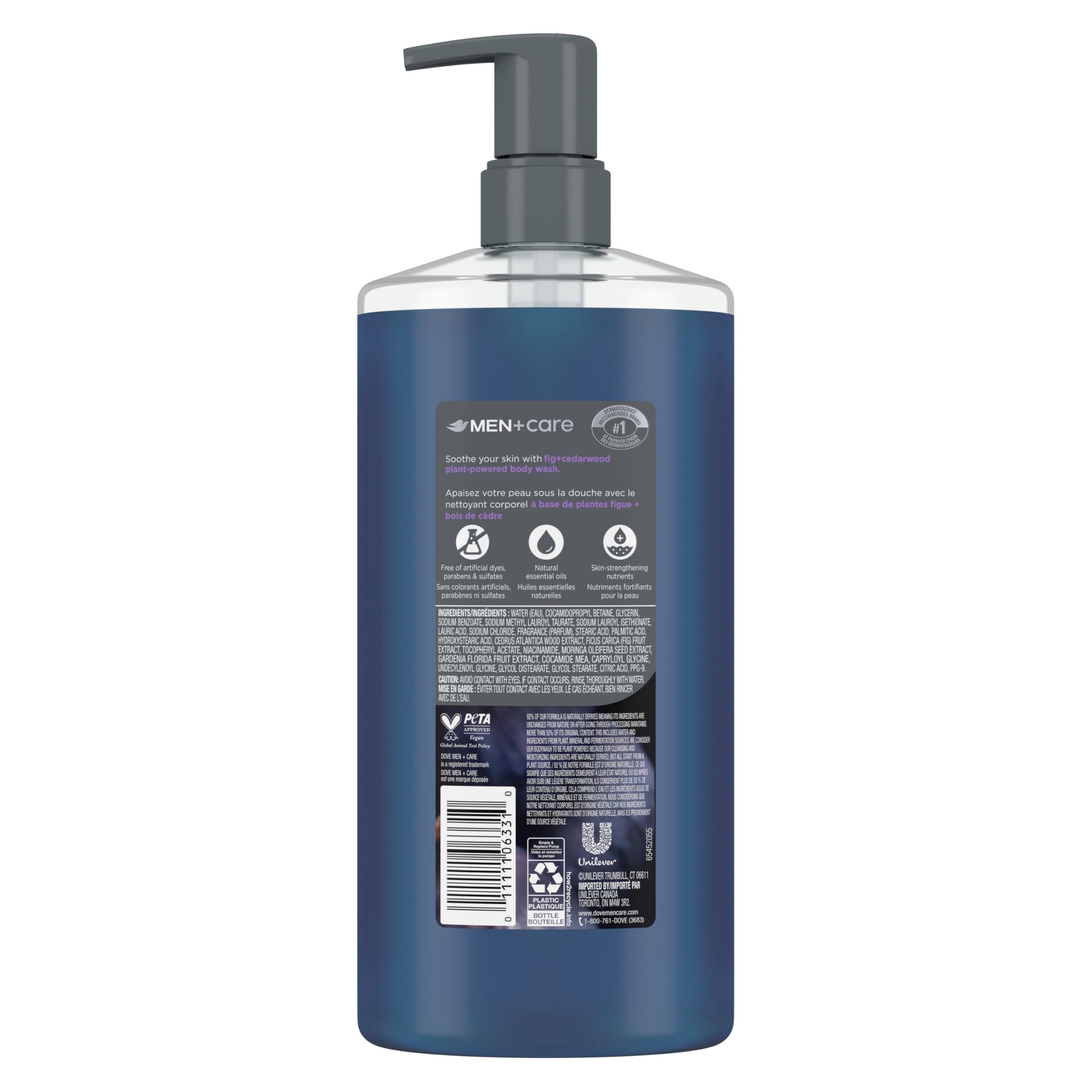 Dove Men+Care envase plástico reciclado figo-cedro es sostenible.