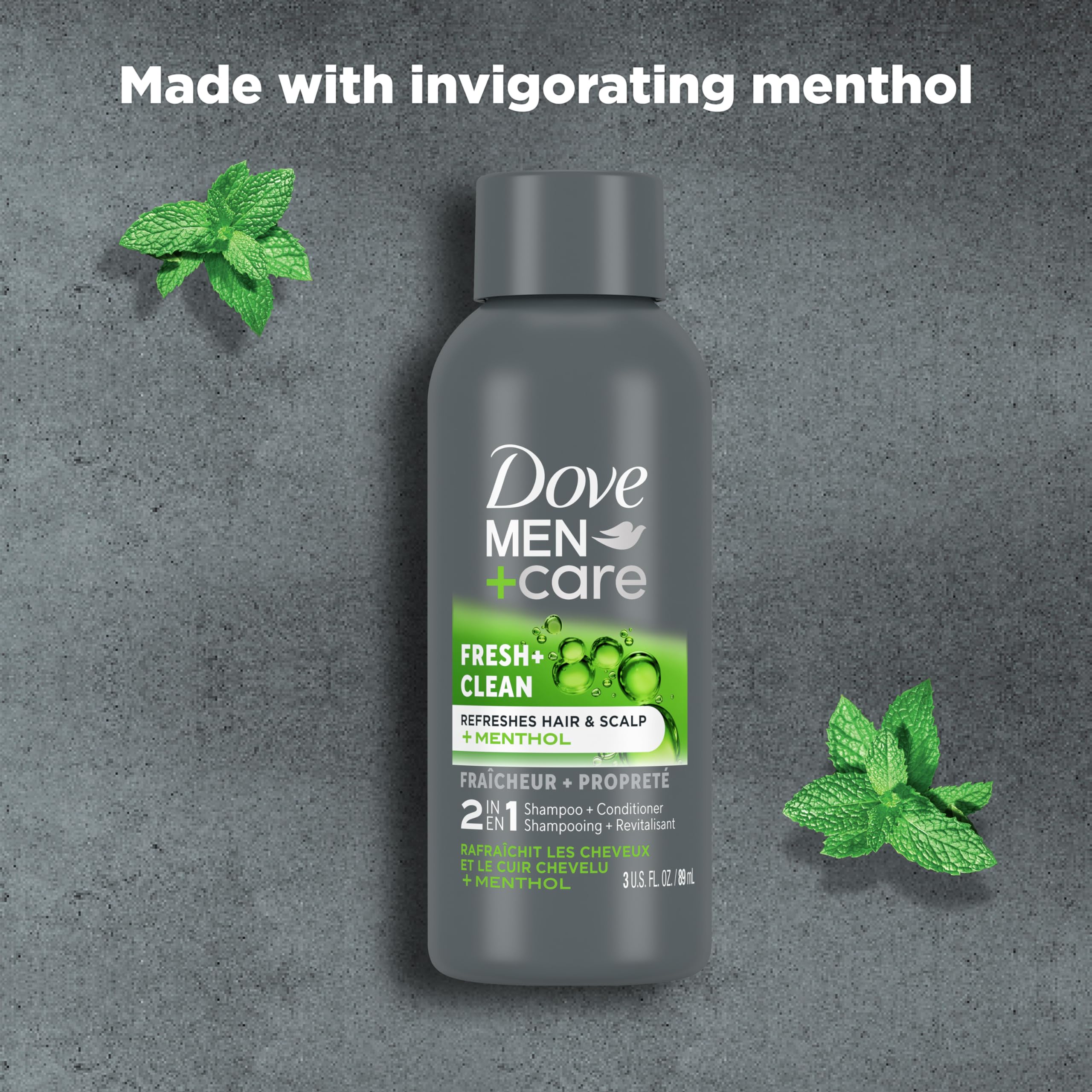 Uso diario con Dove Men+Care Fortifying 2 en 1, práctico para la ducha.