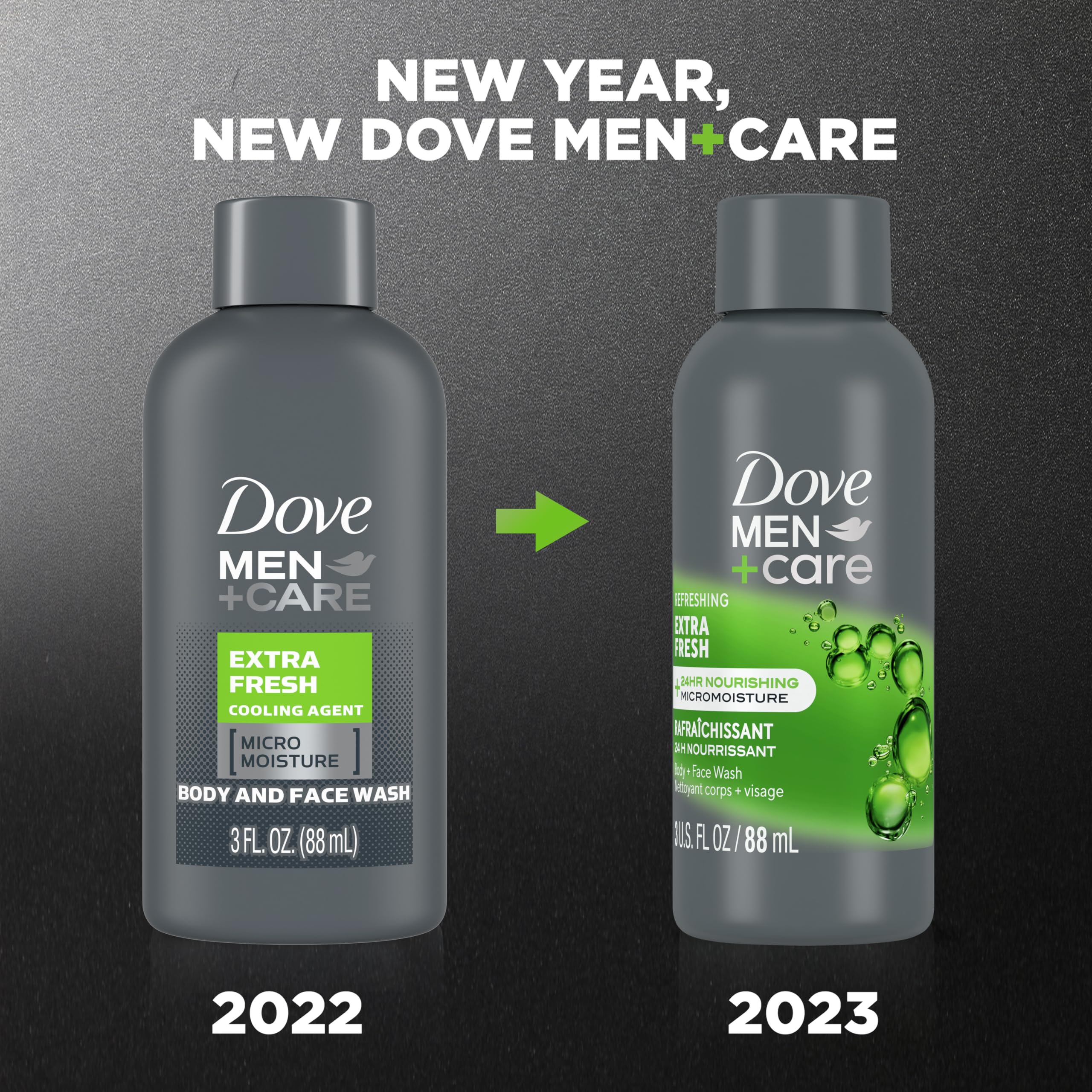 Dove Men+Care Fragancia mandarina y sándalo, sensación fresca tras ducharse.