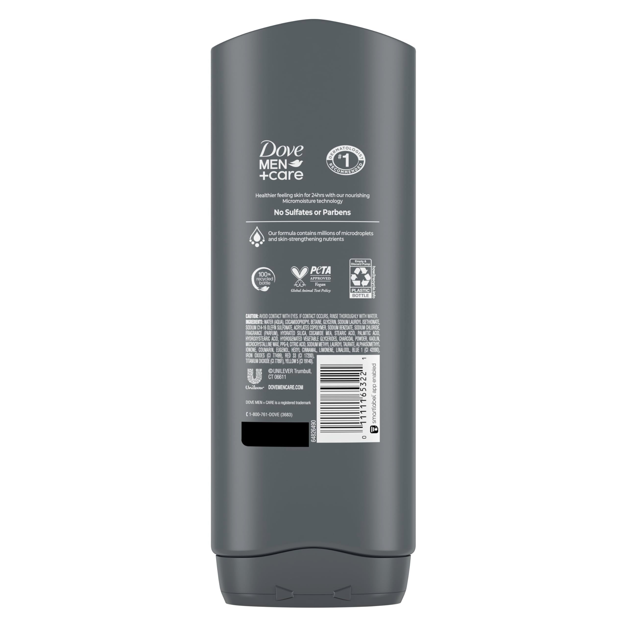 DOVE MEN+CARE fragancia purificante Bergamota, sensación fresca durante la ducha