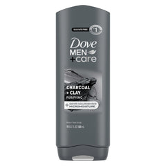 DOVE MEN+CARE Gel de ducha Carbón-Arcilla en botella, limpieza profunda para la piel