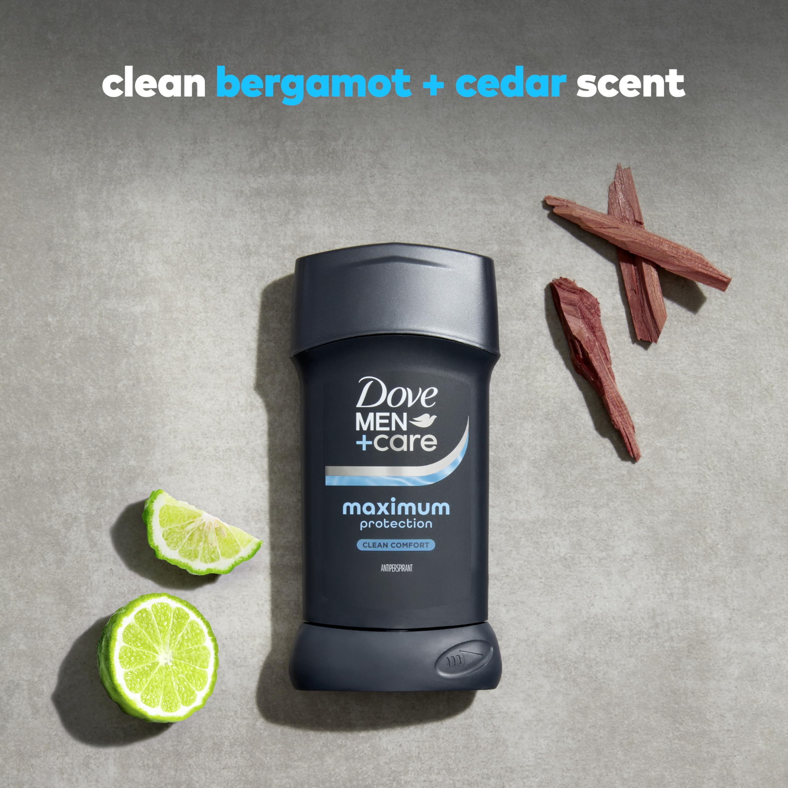 Dove Men+Care Invisible Solid Stick sin parabenos colorantes bicarbonato, seguridad para la piel.