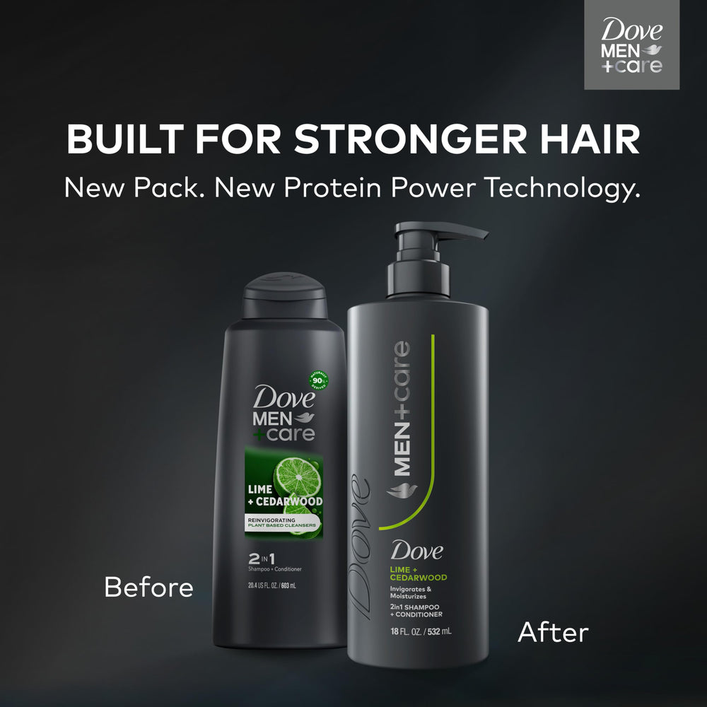 Dove Men+Care limf3n y cedro, proteccif3n de proteínas para cabello me1s resistente