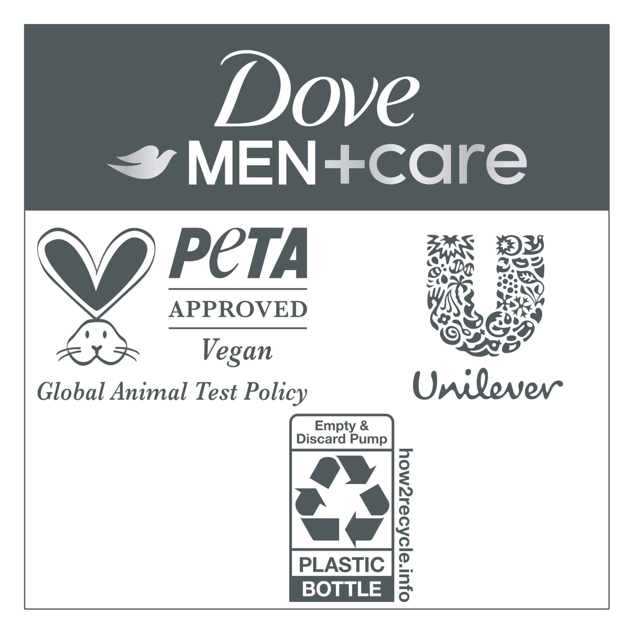 Dove Men+Care mentol refrescante: sensación fresca para el aclarado y peinado.