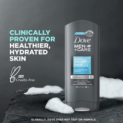 Dove Men+Care textura cremosa del gel para rostro y cuerpo en bote