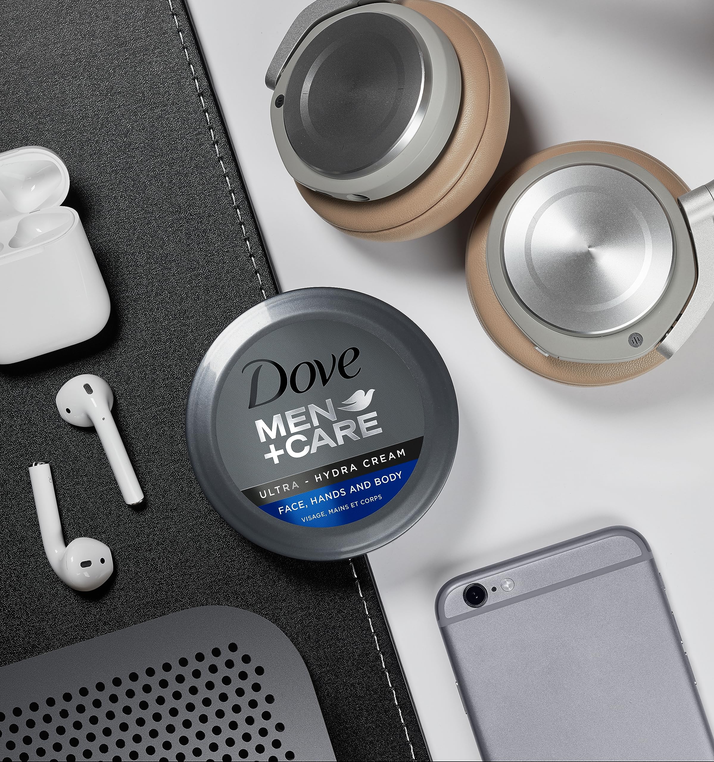 Dove Men+Care Ultra Hydra cuidado diario para rostro, manos y cuerpo.