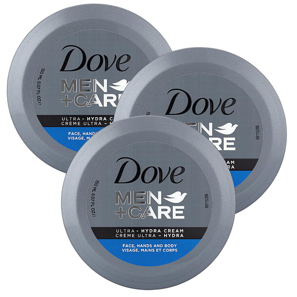 Dove Men+Care Ultra Hydra crema para rostro, hidratación duradera.