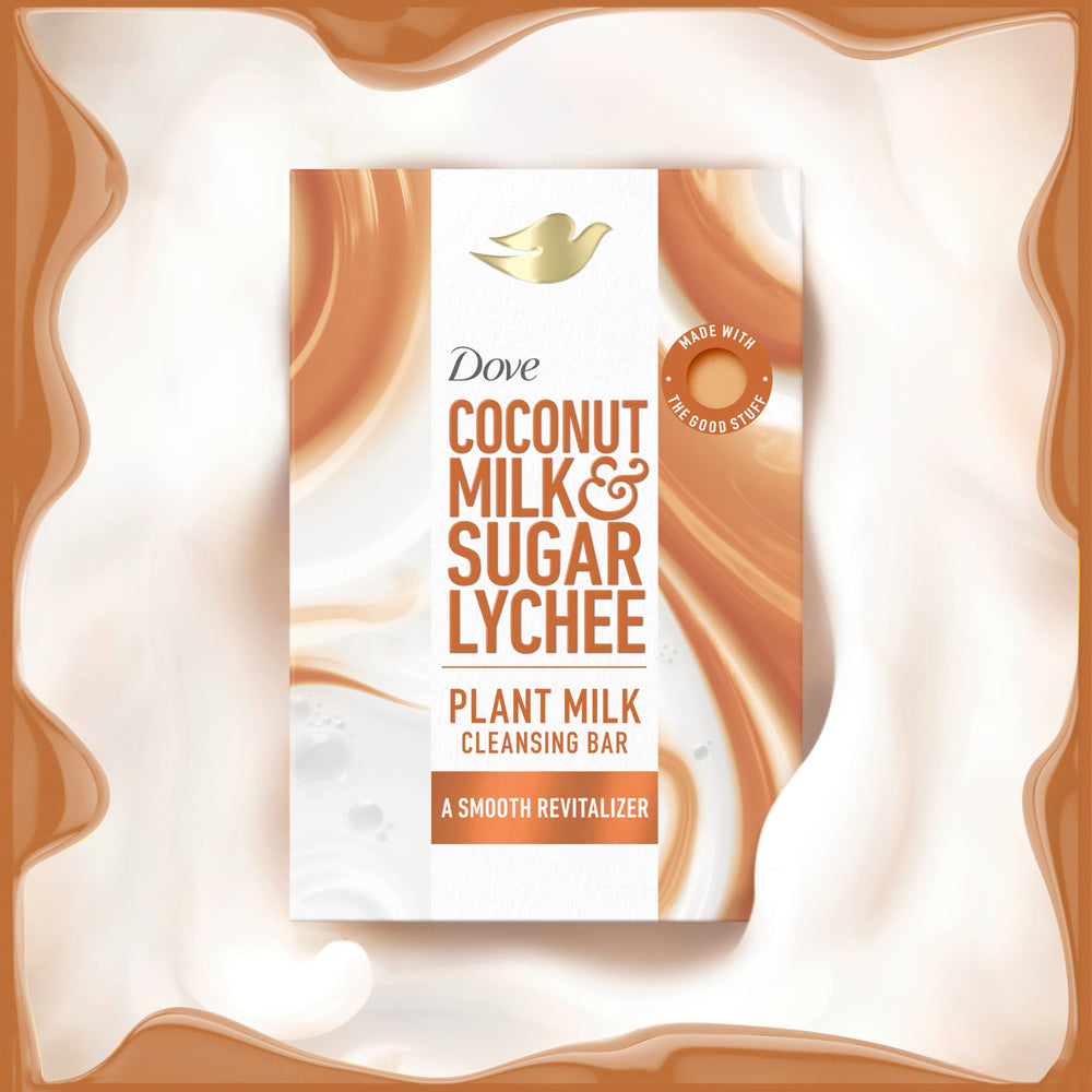 Dove Plant Milk barra pH balanceado, mantiene equilibrio de la piel