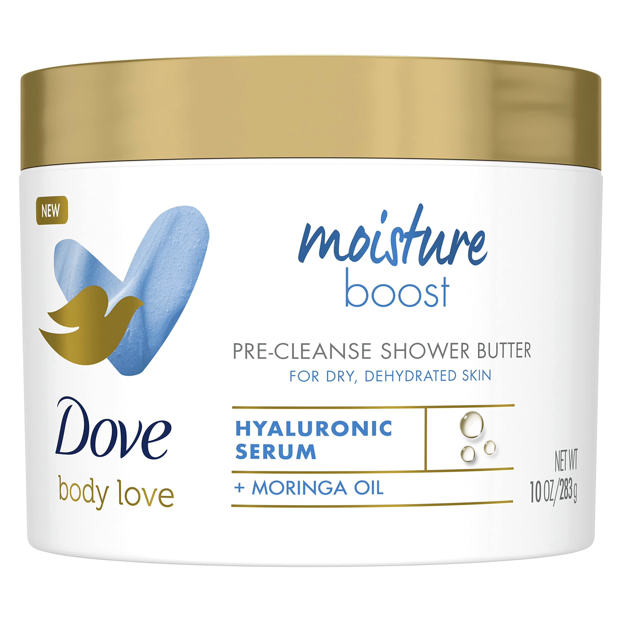 Dove Body Love prelimpieza corporal cremosa para iniciar la hidratación suave