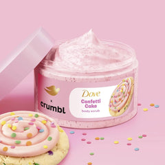 Dove Set Regalo Confetti Cake Crumbl, cuidado diario con aroma festivo.