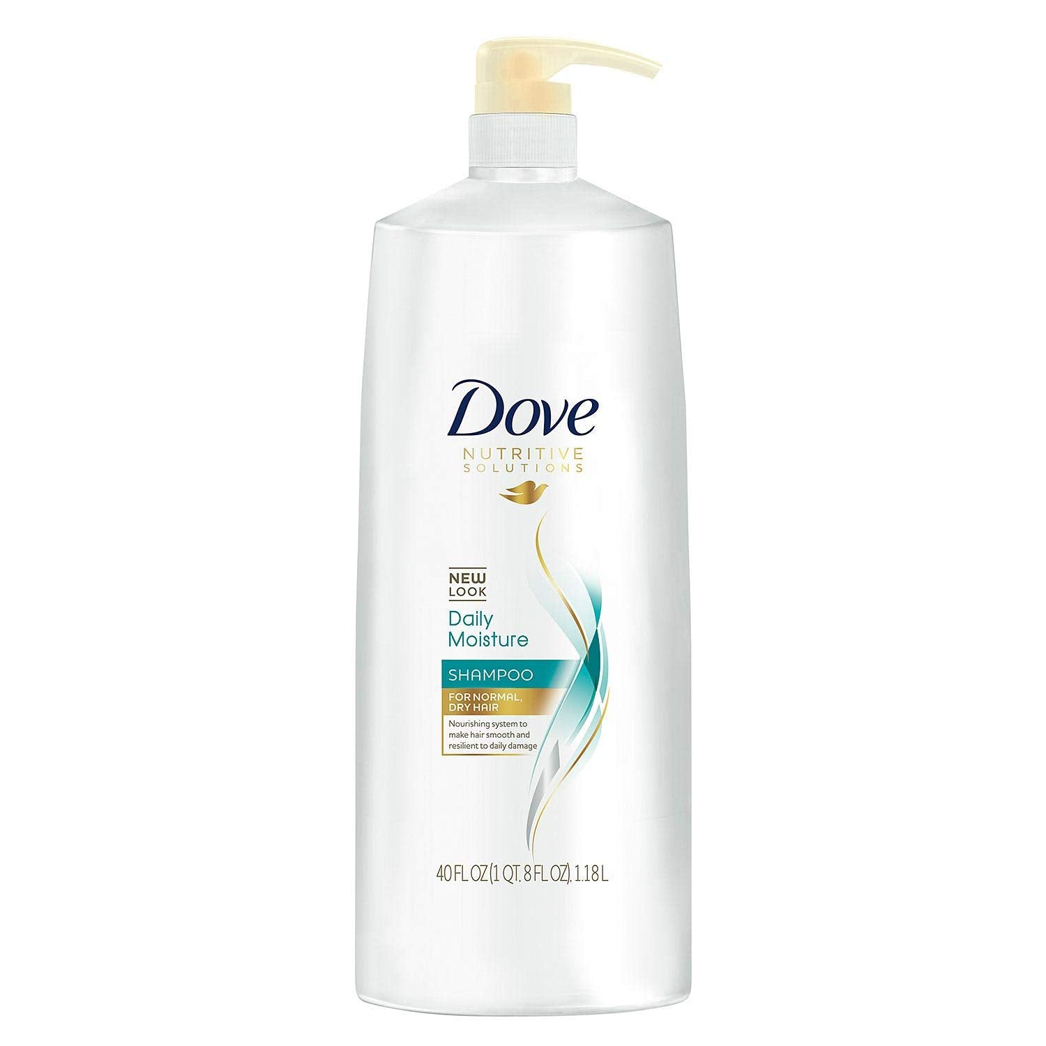 Dove champú con dispensador para cabello dañado, hidratación diaria.