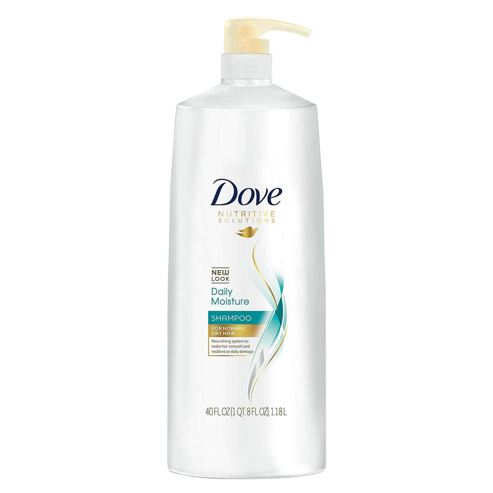 Dove champú con dispensador para cabello dañado, hidratación diaria.