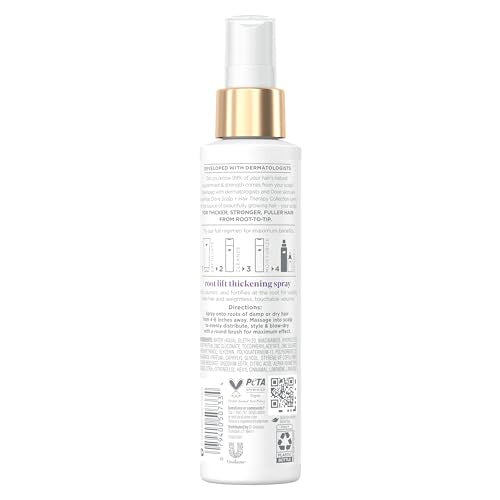 Dove Volumen para cabello fino, spray que ilumina la cabellera.