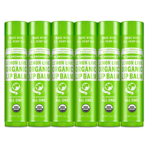 Dr. Bronners balsamo labial paquete 6 para hidratacion diaria y viajes