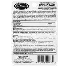 Dr. Dan's SPF30 bálsamo labial: textura cremosa para hidratación suave.
