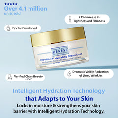 Dr. Denese HydroShield Dream Cream con retinol y ceramidas para suavidad y firmeza.