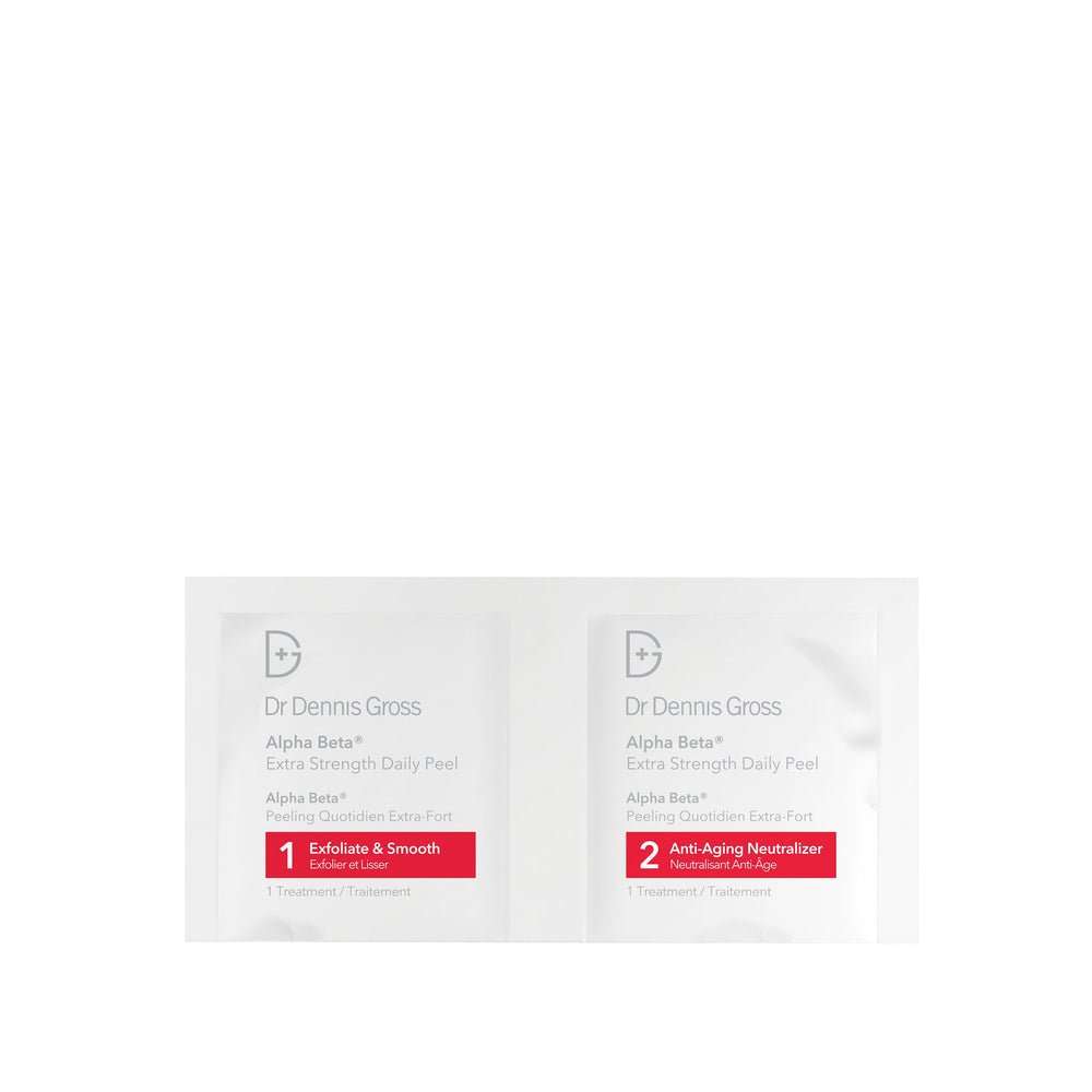 Dr Dennis Gross Alpha Beta Extra Strength Daily Peel: aplicación en rostro para exfoliación uniforme