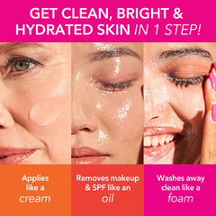 Aplicación con dedos sobre piel seca para eliminar maquillaje