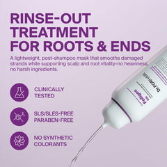 Aplicación en mano de DR.FORHAIR Folligen Silk Treatment para distribuir en el cabello