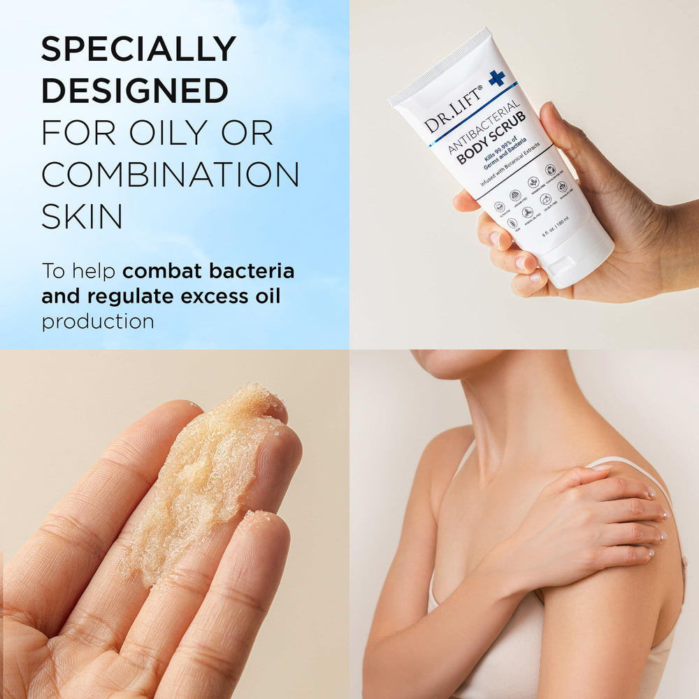 Dr. Lift exfoliante con granulos de sal para una exfoliación suave y equilibrante.