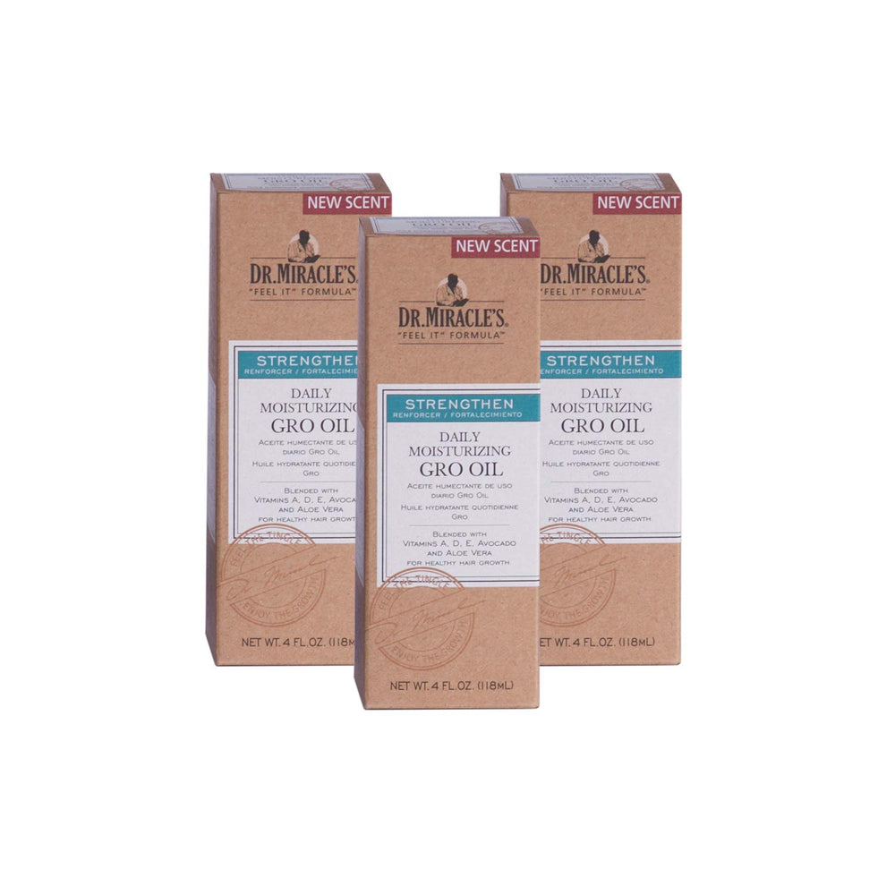 Dr. Miracle's Gro Oil en botella de 4oz para nutrición del cuero cabelludo.