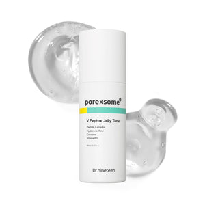 Dr.nineteen V.Peptox Jelly Toner en botella para uso diario y refrescante.