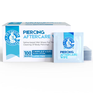 Dr. Piercing Aftercare: toallitas salinas para nariz que limpian y calman la piel.