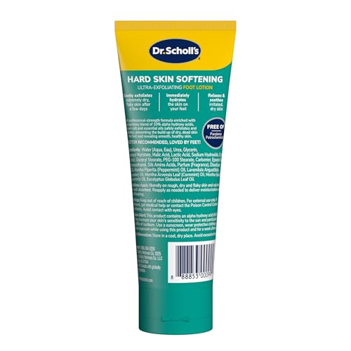 Dr. Scholl's Lotion Pies Ultra Exfoliante, textura durante aplicación, exfoliación suave y rápida.